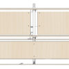 Tribune murale relevable – module standard 1m50 – 2 rangs