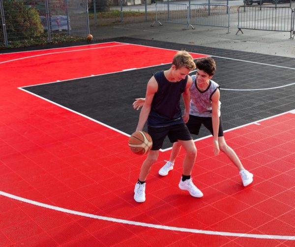 Terrain de basket 3×3 en dalles