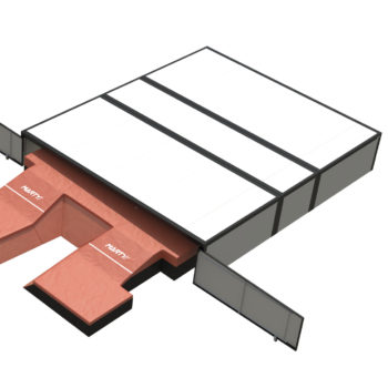 Abri sautoir perche 2 parties roues pivotantes pour flexy 1 & 2