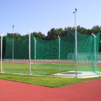 Cage disque IAAF metallique avec embases articulees