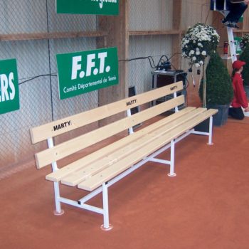 Banc joueur tennis simple galvanise