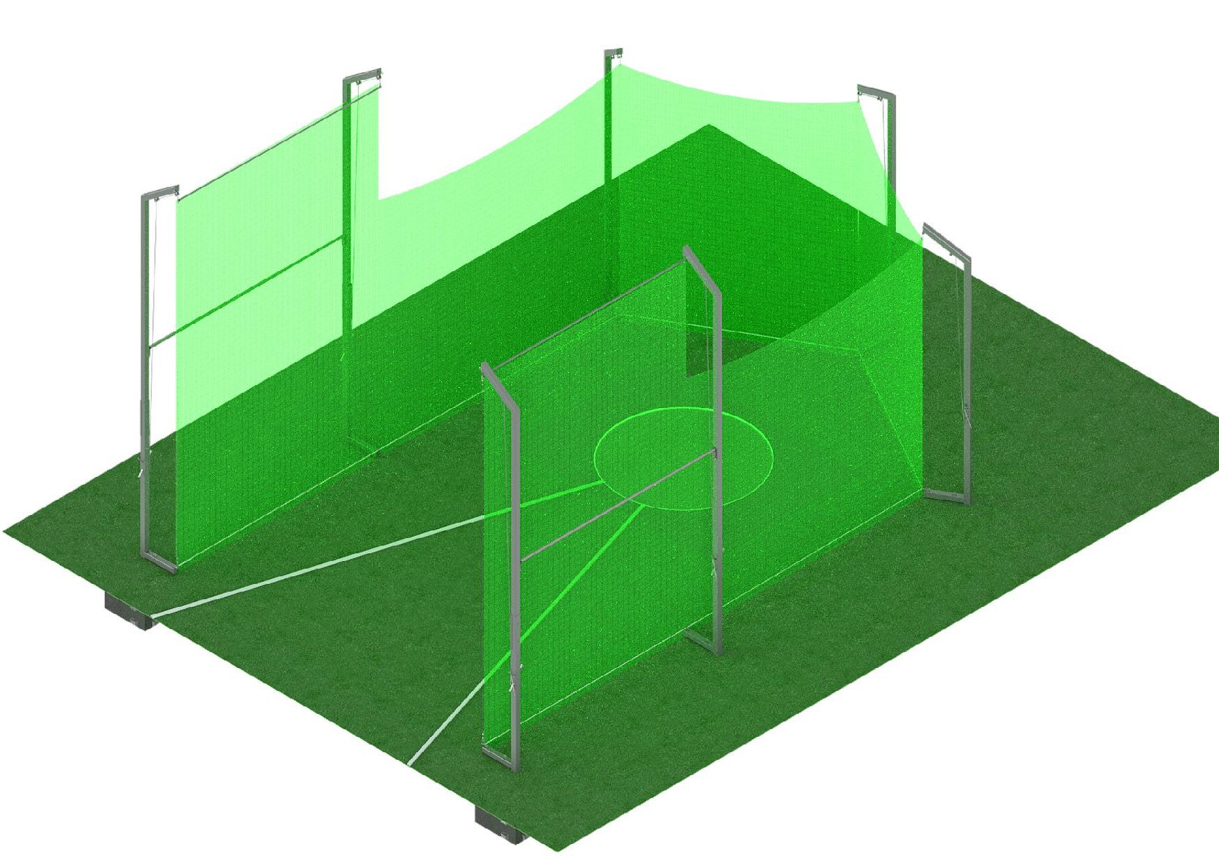 Cage disque IAAF metallique avec embases fixes – version 2020