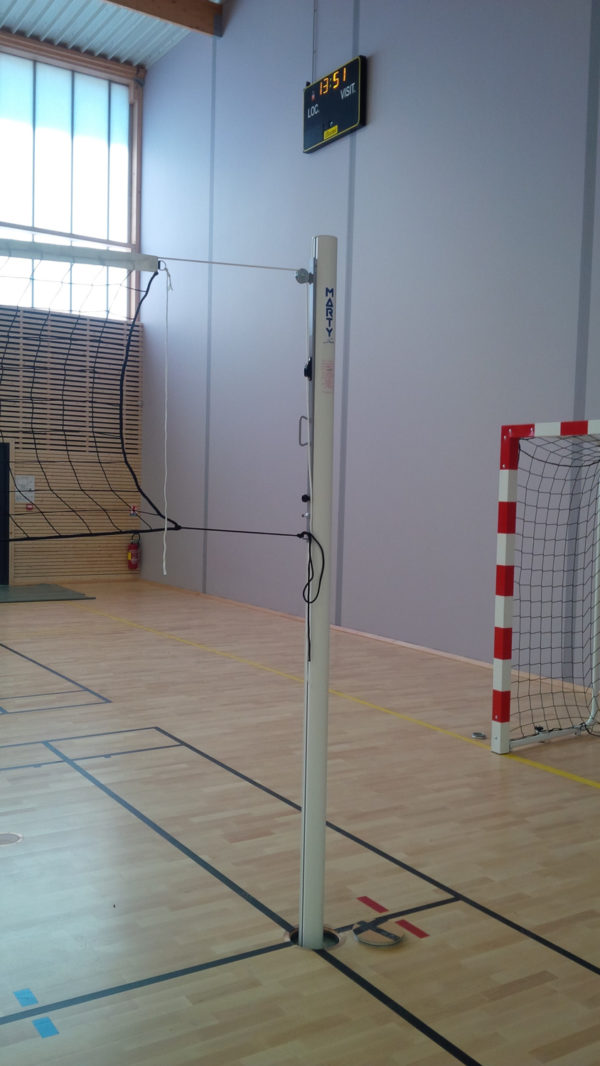 Poteaux volley aluminium scolaire