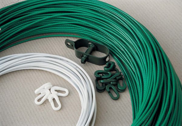 Cable acier gaine vert 5mm