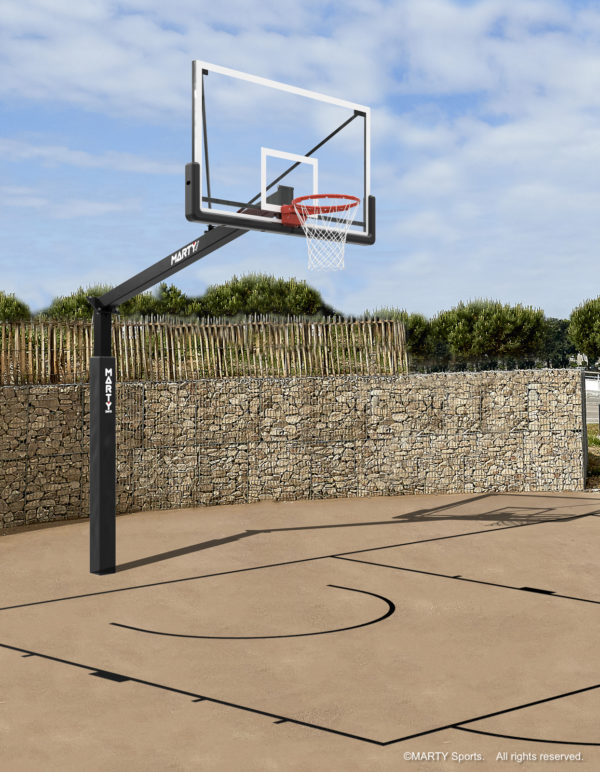 Basketball goal 3x3- to embed- fixed height 3m05 -projection 2m25 - Image 3