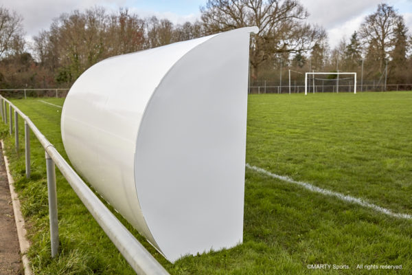 Abri de touche monobloc cotes transparents – ht 1m80 – long 3m50