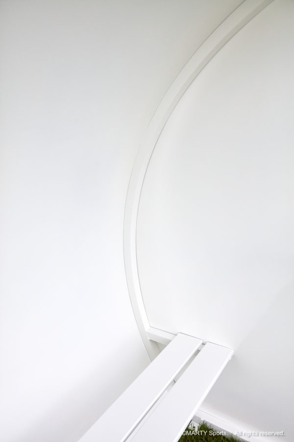 Abri de touche monobloc cotes transparents – ht 1m80 – long 3m50