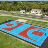 nouveau terrain de basket à Civray