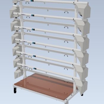Chariot ratelier badminton à ancrage