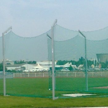 Cage disque IAAF metallique avec embases fixes