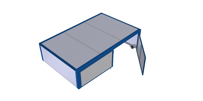 Abri a materiel en aluminium avec roues