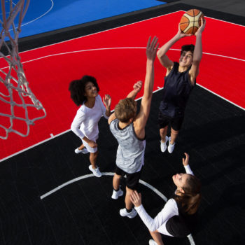 3X3 Basketball court in tiles