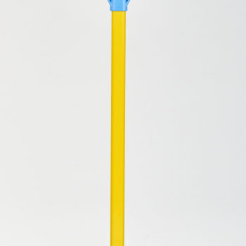 Balai competition 44&prime; -palette ferme – jaune/bleu