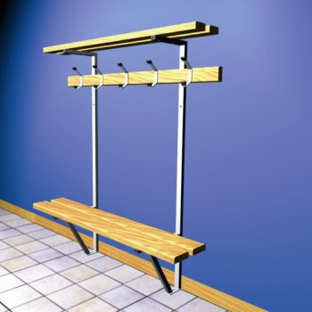 Banc mural sapin support galvanise