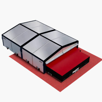 Abris de sautoir Hauteur – 6m70 x 3m80 – Monobloc / Roues fixes